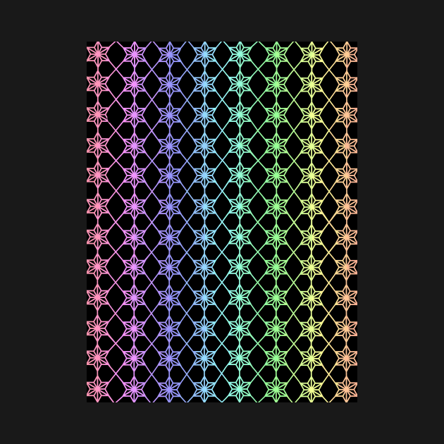 Rainbow Stars Geometric by SartorisArt1