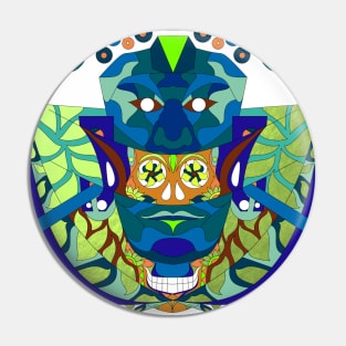 jade mask from the red queen la reina roja ecopop de palenque Pin