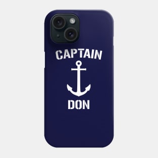 Nautical Captain Don Personalized Boat Anchor Phone Case