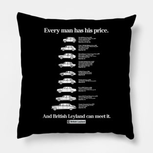 1970s BRITISH LEYLAND ADVERT Pillow