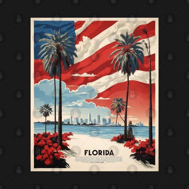 Florida United States of America Tourism Vintage Poster by TravelersGems