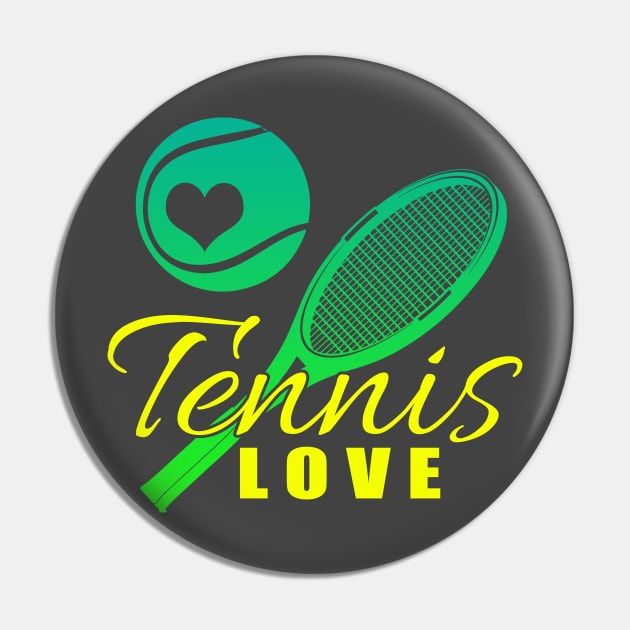 Tennis love Pin by artsytee