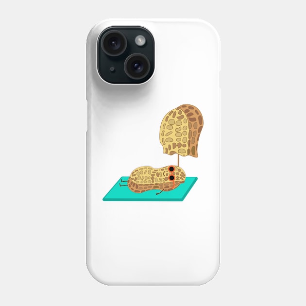 Funny peanut on the beach Phone Case by spontania