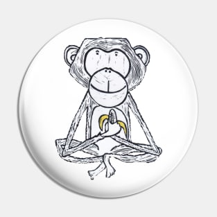 Monkey, Cheeky Monkey, white Pin