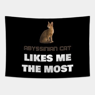 Abyssinian Cat Likes Me the Most Tapestry