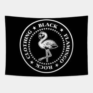 Black flamingo rock clothing Tapestry