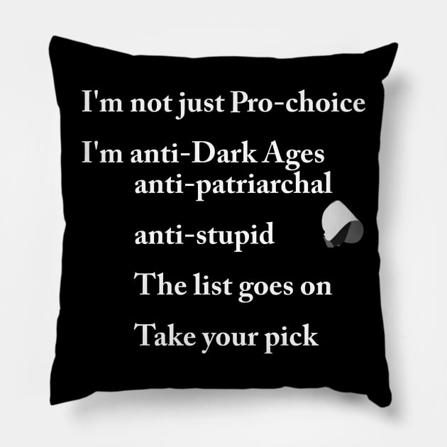 Pro-Choice Women's Rights Bans Off My Body Feminist Pillow by The Cheeky Puppy