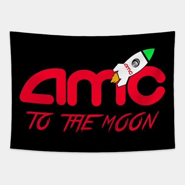 AMC TO THE MOON Tapestry by MAG