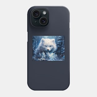 Winter White Wolf Phone Case