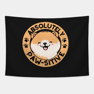Stay Pawsitive Sticker , cute dog sticker Tapestry