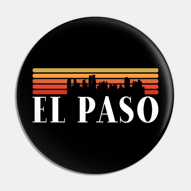 El Paso - Vintage 70s Skyline El Paso  Us City Souvenir Pin by Riffize