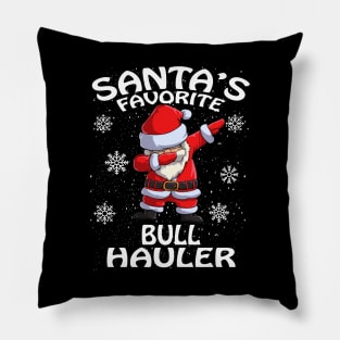 Santas Favorite Bull Hauler Christmas Pillow