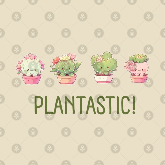 Plant Shirt For Plant Lover Gift For Gardeners Plantastic Cute Succulent Shirt Gardening Tee Botanical Gardener T-Shirt Green Thumb Tee by DaddyIssues