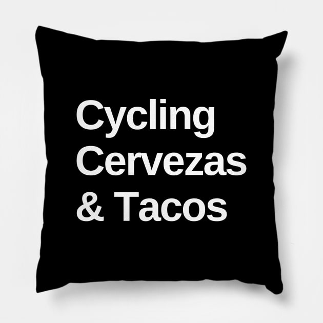 Cycling Cervezas and Tacos Cycling Shirt, Funny Cycling T-shirts, Cycling Gifts, Cycling Lover, Fathers Day Gift, Dad Birthday Gift, Cycling Humor, Cycling, Cycling Dad, Cyclist Birthday, Cycling, Taco Lover, Pillow by CyclingTees