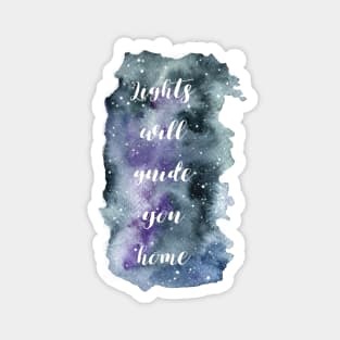 Lights will guide you home - watercolor Magnet