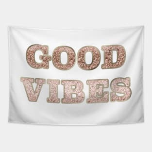 Good vibes - rose gold glitter Tapestry