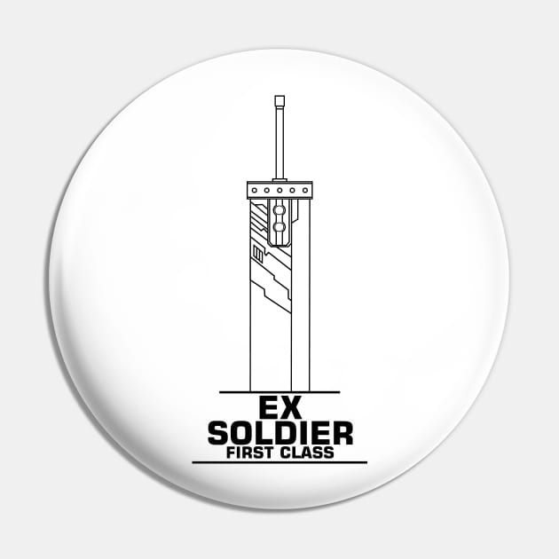 The ex-soldier sword (black) Pin by Leonard