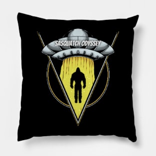 Bigfoot hitches a ride on the Sasquatch Odyssey UFO Pillow