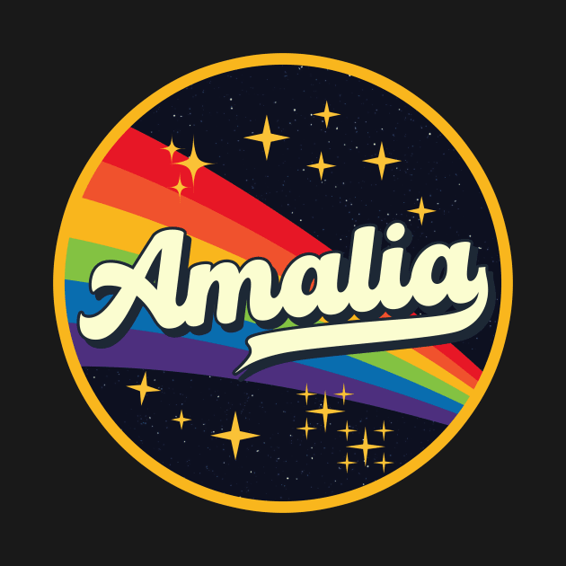 Amalia // Rainbow In Space Vintage Style by LMW Art