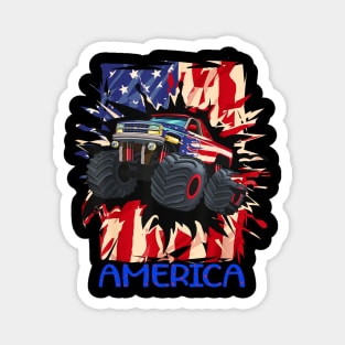 US american monster truck Magnet