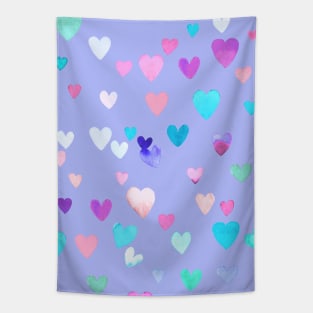 Valentines Multicolored Love Hearts Gum Pink Tapestry