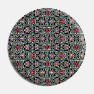 Glowing Mandala Pattern Pin