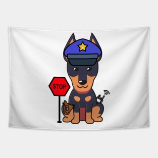 Funny Alsatian Policeman Tapestry