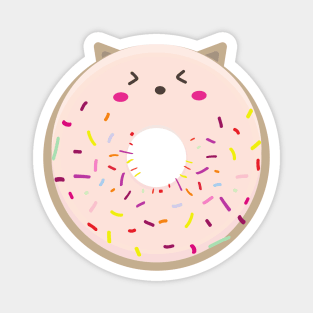 Pink Kawaii Donut Cat Magnet