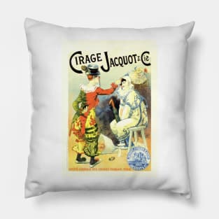 Pantomime Clown CIRAGE JACQUOT Lucien Lefevre Art Nouveau Pillow