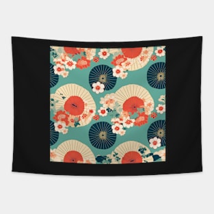 Kimono parasol blossom pattern Tapestry