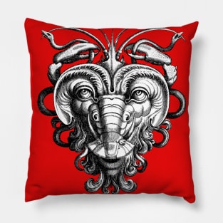 Renaissance Grotesque Monster Mask V Pillow