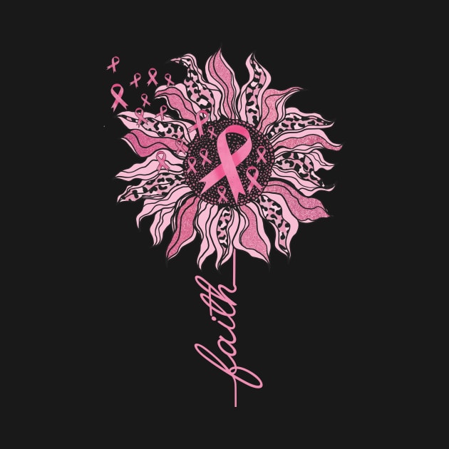 Sunflower Breast Cancer Awareness Pink Ribbon by peskyrubeus