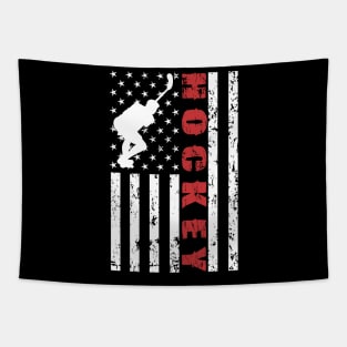 Hockey American Flag - US Sports Tapestry