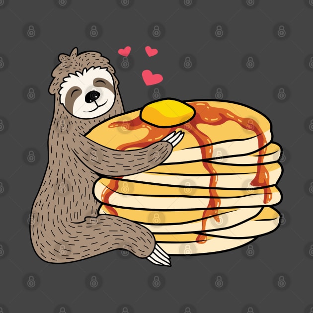 Kawaii Sloth Loves Pancakes Cute Breakfast Flapjack Lover by Blink_Imprints10