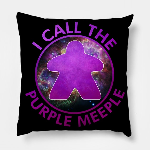 I Call the Purple Meeple Pillow by GorsskyVlogs