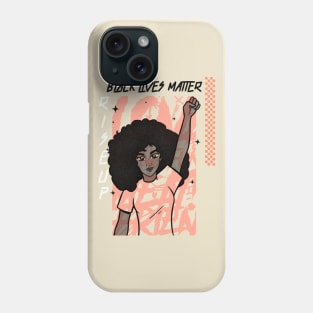 Black Lives Matter Woman Raised Fist Phone Case