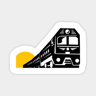 Diesel Train Front  Retro Magnet