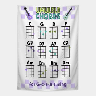 Purple Ukulele Chords Tapestry