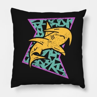 Retro 90s Hammerhead Shark Icon Pillow