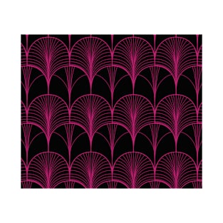 Pink Art Deco Fan Pattern T-Shirt