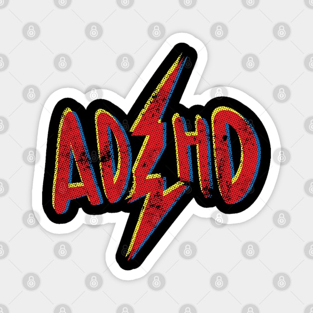 ADHD Glitch Design Magnet by Trendsdk