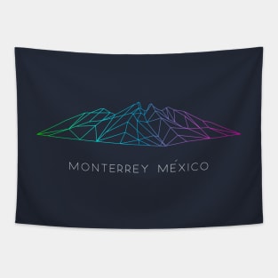 Famous cerro de la silla mountain of Monterrey Mexico Tapestry