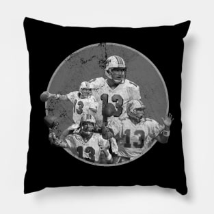 Dan Marino Retro Bootleg Monochrome Pillow