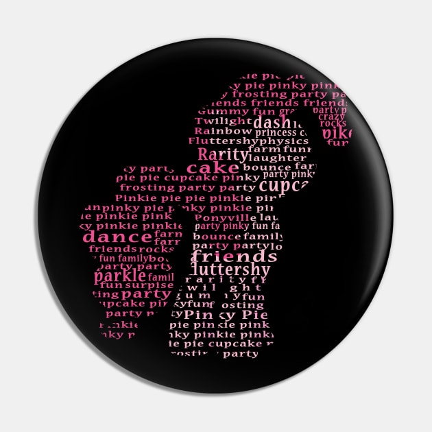 My Little Pony - Pinkie Pie Typography Pin by SSXVegeta