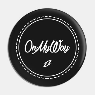 OnMyWay Clean White Circled Version Pin