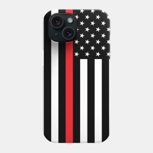 US Flag "Fire Fighter" B&W Phone Case