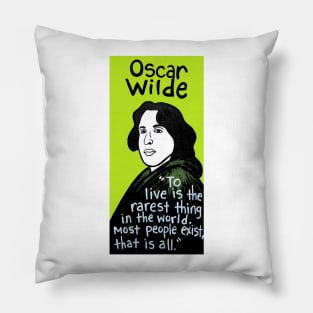 Oscar Wilde pop folk art Pillow