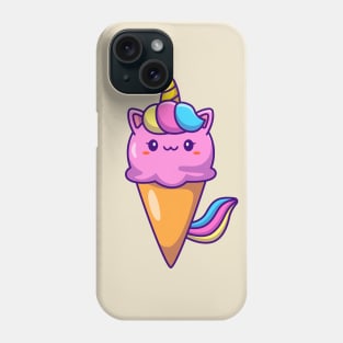 Cute Unicorn Ice Cream Phone Case