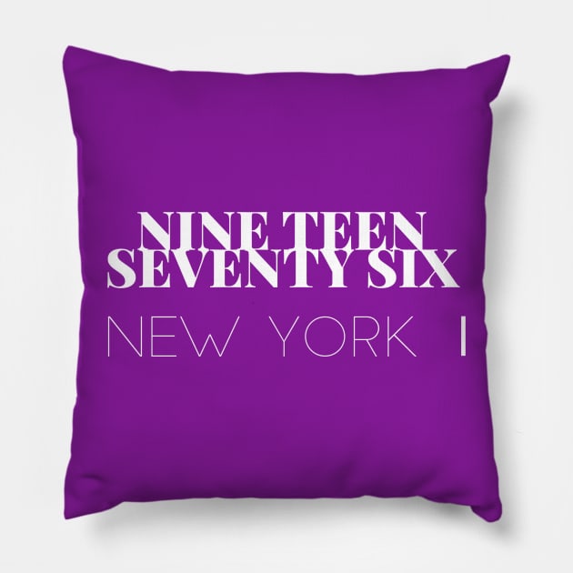 NY Birth Year Pillow by Reactionforce