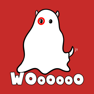 Essential Dog in Ghost Costume WoooOoo T-Shirt